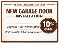 Coupon - New Garage Door Installation 10% Off